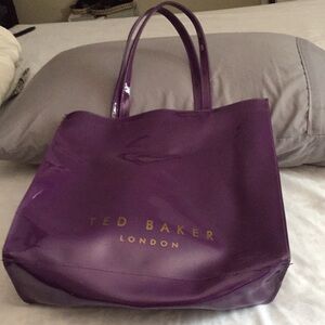 Ted Baker London purple plastic large tote bag